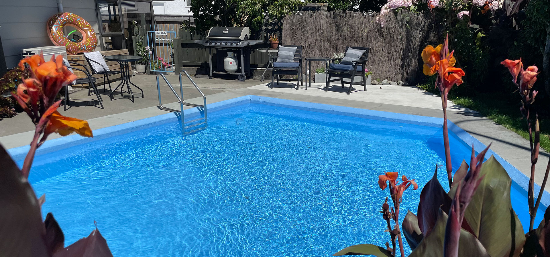 relax by the pool
